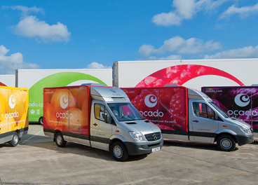 Camiones de distribución de Ocado