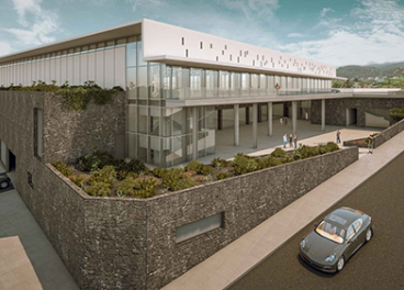 Render del proyecto Drago Plaza, HiperDino