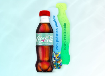 Botella Plástico fondo marino Coca-Cola