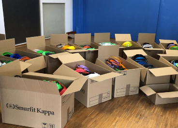 Cajas donadas por Smurfit Kappa