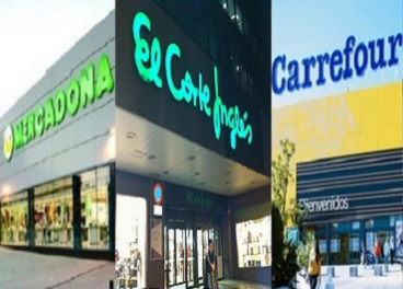 Mercadona, El Corte Inglés y Carrefour, líderes