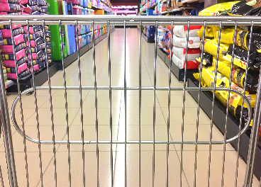 Carrito en un supermercado