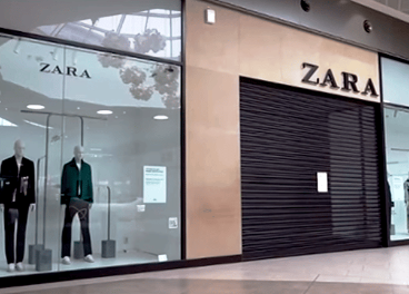 Exterior de una tienda de Zara en Rusia