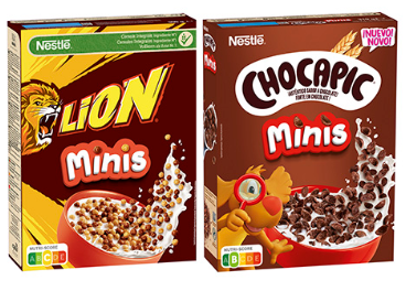 Lion Minis y Chocapic Minis de Nestlé