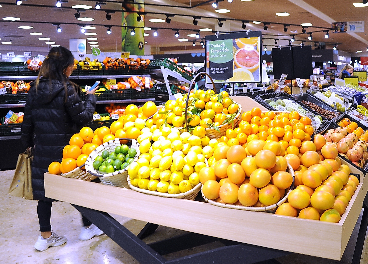 Expositor de cítricos en Caprabo