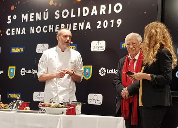 Padre Ángel y el chef Rodrigo de la Calle