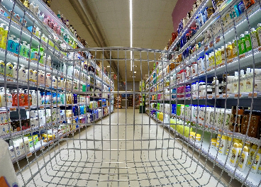 Carrito en supermercado