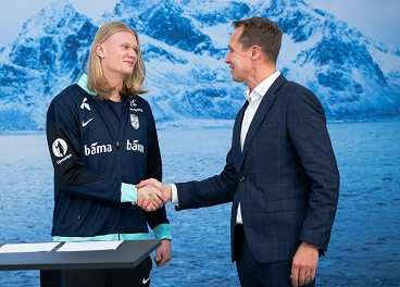 Erling Haaland y Christian Chramer