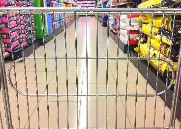 Carrito en un supermercado