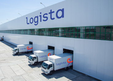 Plataforma logística y camiones de Logista