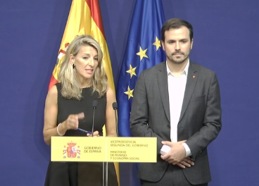 Yolanda Díaz y Alberto Garzón