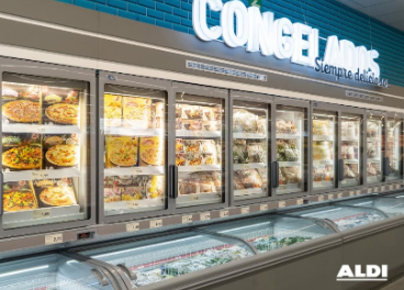 Sección de congelados de Aldi