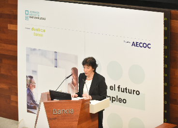 Isabel Celaá, en la jornada de Aecoc