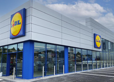 Exterior de un supermercado Lidl