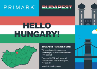 Primark aterriza en Hungría