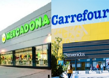 Mercadona y Carrefour, únicas al alza
