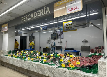 Sección de pescadería de Alimerka
