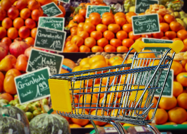 Carrito con fruta