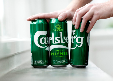 Latas de cerveza de Carlsberg