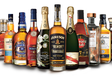 Bodegón de marcas de Pernod Ricard