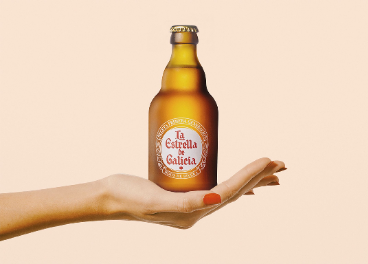 Botella original de La Estrella de Galicia