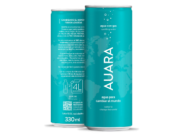 Agua mineral con gas Auara