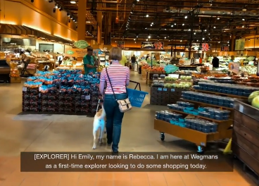 Clienta ciega en una tienda de Wegmans