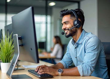 Trabajador de un call center