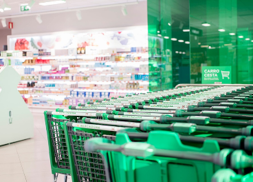 Interior de una tienda de Mercadona