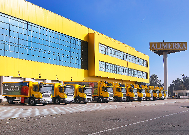 Flota de camiones sostenibles de Alimerka