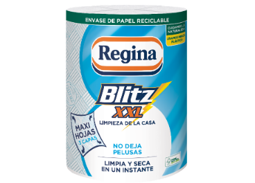 Regina Blitz XXL en envase de papel reciclable