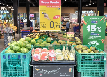 Sandías y melones en Carrefour