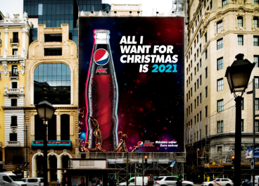 Mensaje PepsiCo en Gran Vía