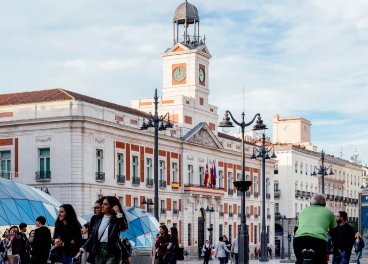 El comercio en la Puerta del Sol de Madrid