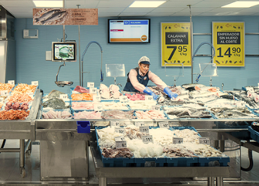 Pescadería de supermercado Consum