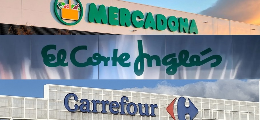 Mercadona, El Corte Inglés, Carrefour e IA
