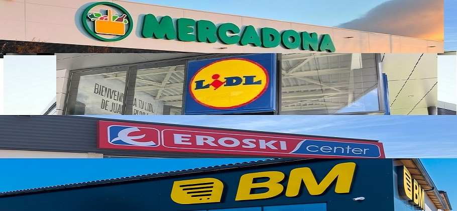 Mercadona, Lidl, Eroski y Uvesco, en el País Vaco