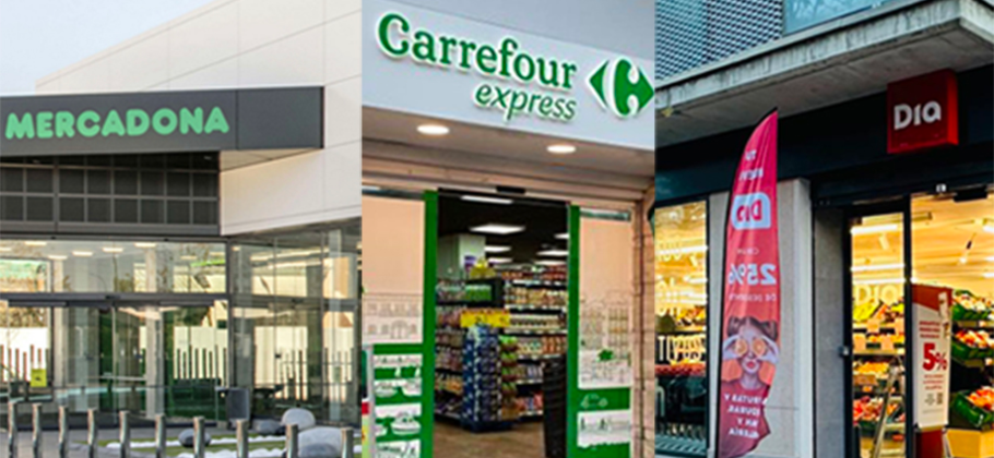Nuevas tiendas de Mercadona, Carrefour y DIA