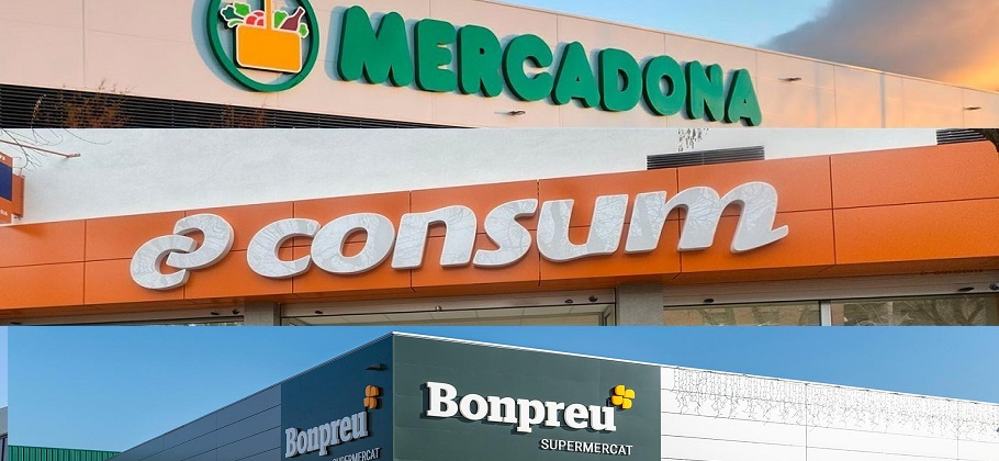 Mercadona, Consum, Bon Preu y Cataluña