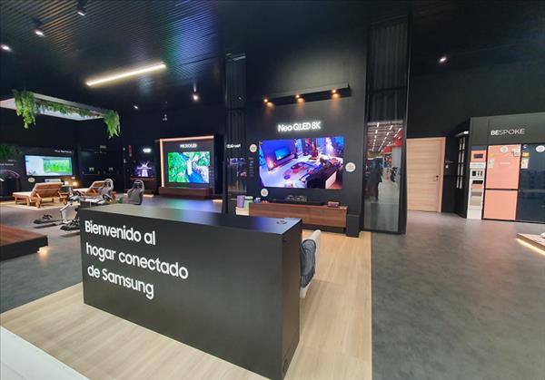 Interior de la boutique de Samsung